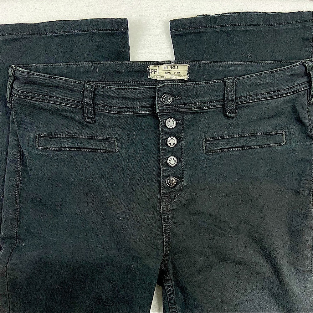 Free People Black Flare & Wide Leg Jeans B2